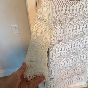 Ronni Nicole Cream Lace Dress